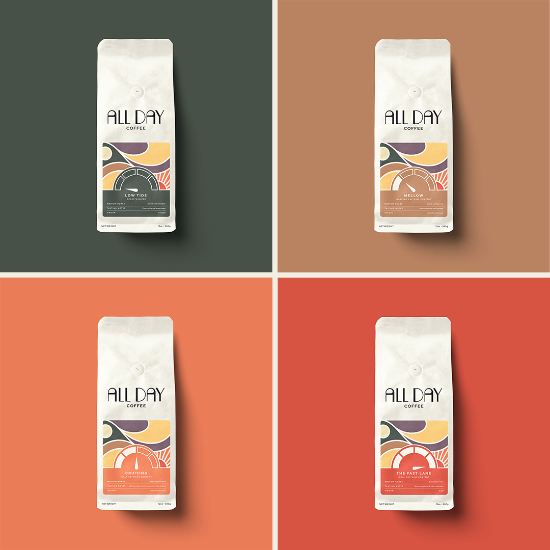 THE FULL SPECTRUM - DECAF, QUARTER, HALF & FULL CAF BUNDLE